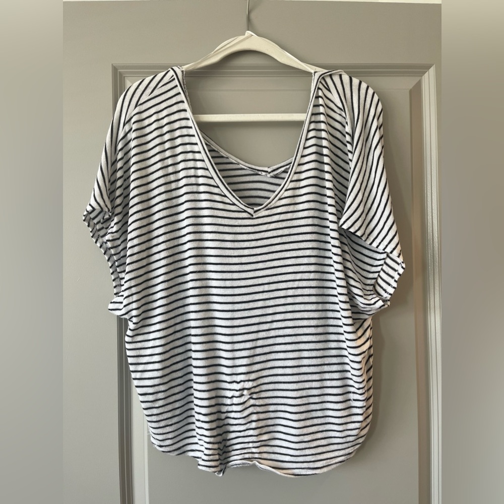 Topshop striped off the shoulder top